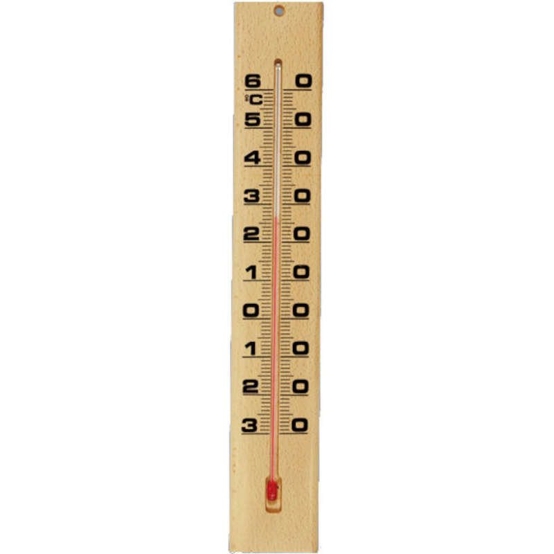 Thermomètre Bois grande taille pour interieur ref: BL-TB-1600