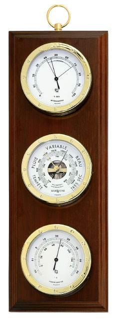 Barom�tre Thermo Hygro -Expert- Teinte Acajou ref: B-174A BAROSTAR