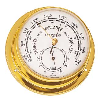 Barom�tre/Thermom�tre Boitier compact Diam 98mm ref: B-96-23 BAROSTAR