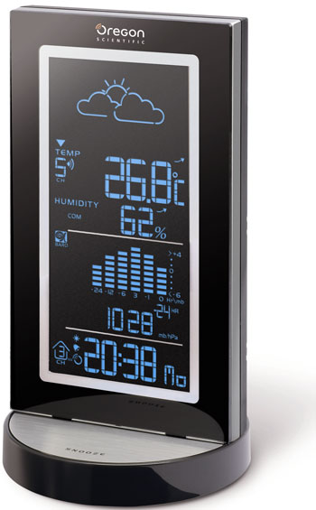 Station météo Thermo/hygro design noir bleu ref: OS-BAR908-HG OREGON SCIENTIFIC