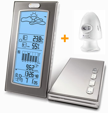 Station météo Thermo/hygro à géométrie variable + Sonde UV ref: PK-BAR916HG+UVR128 OREGON SCIENTIFIC