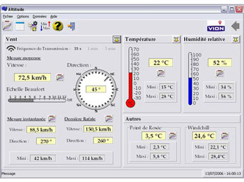 °VION Connexion PC et Logiciel en Francais pour Anemomètre C6500 ref: V-C6500-PC- VION