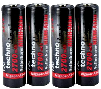 ° 4 Piles rechargeables LR6 AA 1700 mAH ref: BL-NIMH-1700 MA
