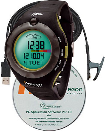 Montre Baromètre/altimètre et indicateur UV avec sa connexion PC ref: PK-OS-RA103+AD103 OREGON SCIENTIFIC