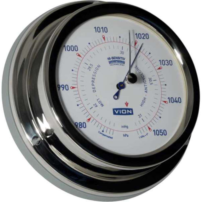 V-A100 Baromtre  HI-SENS  ou indicateur ou Thermo/hygro  inox diam:125 mm VION