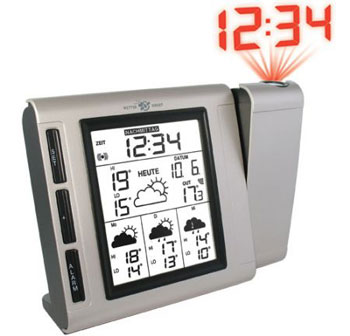 R�veil M�t�o 3 jours Star M�t�o avec temp�rature exterieure et Projection. ref: WD450 LA CROSSE TECHNOLOGY