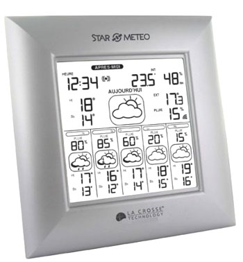 Station Météo -STAR METEO- prévisions à 5 Jours Grand écran ref: WD6000 LA CROSSE TECHNOLOGY