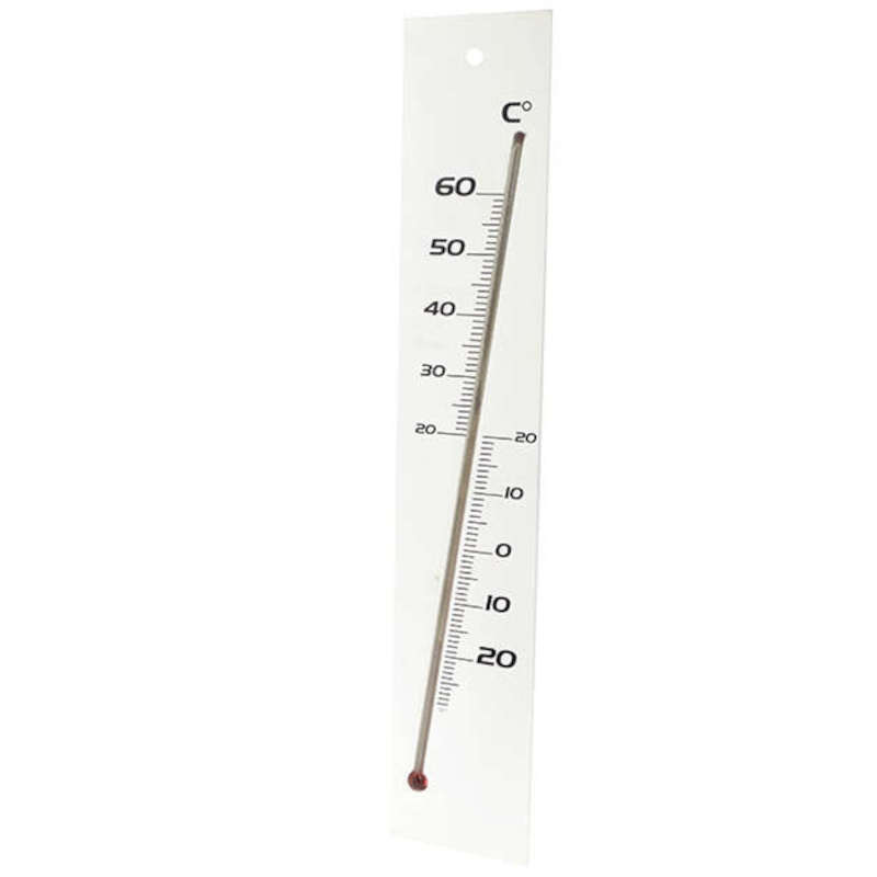 BL-TB400-10034.5 Thermomtre 400 mm Bois Medium  Blanc Design 