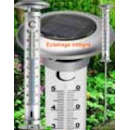 Thermomètre à planter de jardin à éclairage solaire. - T122057