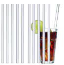 Pailles en verre TFA GlasWerk LONG 23 cm - lot de 10 - T-14.2017.10