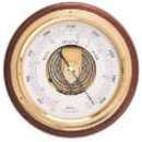 Baromtre Marine bois massif rond avec mouvement apparent diam. 170 mm (modle Franais) - F-1434-B-22