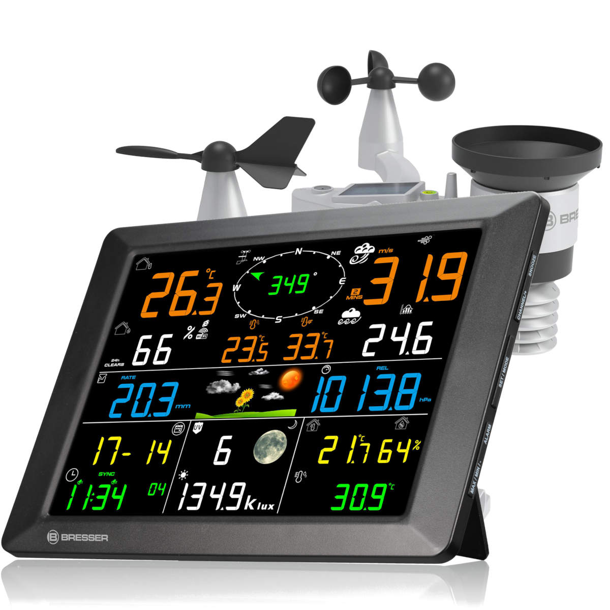 NB-15013+3LR6+3LR6 Station Météo Pro wifi 7-en-1wifi longue portée (LoRa avec portée 1.5 KM) BRESSER
<---Cliquez sur l'image pour agrandir---> NB-15013+3LR6+3LR6 Station Météo Pro wifi 7-en-1wifi longue portée (LoRa avec portée 1.5 KM) BRESSER