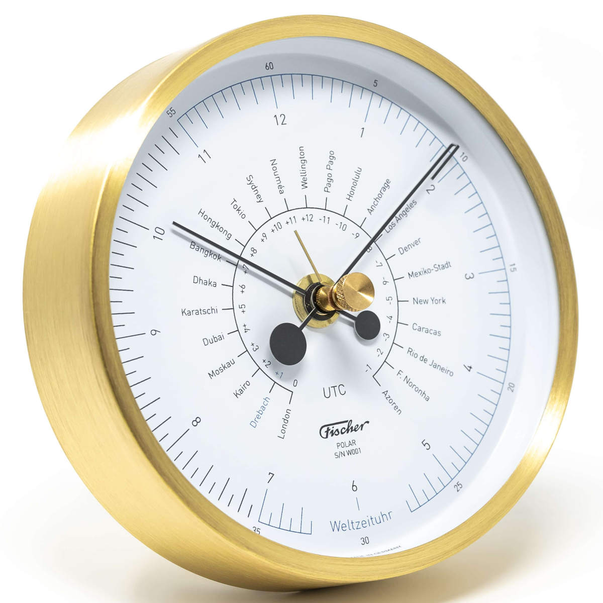 Horloge mondiale Polar 1680 en Laiton