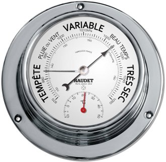 modèle 2-10-BTC Chromé, fond blanc Mouvement amplifié, aiguille rouge Double echelle