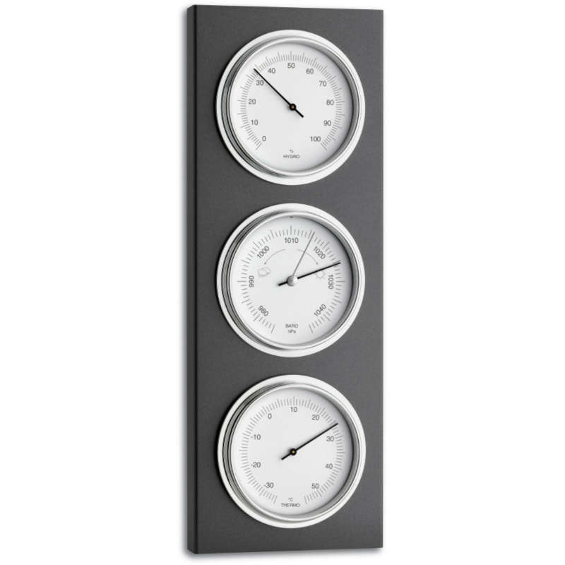 T202033 TFA Baromètre Thermo Hygro extérieur laquée gris