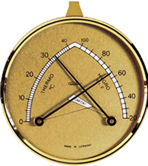 <---Cliquez sur l'image pour agrandir---> Thermomètre/Hygromètre synthètique Ref: F-143 Fischer Thermomètre/Hygromètre synthètique ref: F-143 Fischer