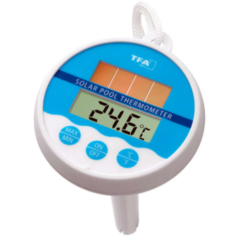 T301041 Thermomètre de piscine digital et solaire TFA