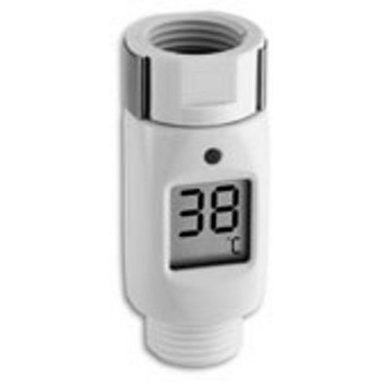 <---Cliquez sur l'image pour agrandir---> Thermomètre de contrôle de l´eau de douche avec alarme LED Ref: T301046 Thermomètre de contrôle de l´eau de douche avec alarme LED ref: T301046