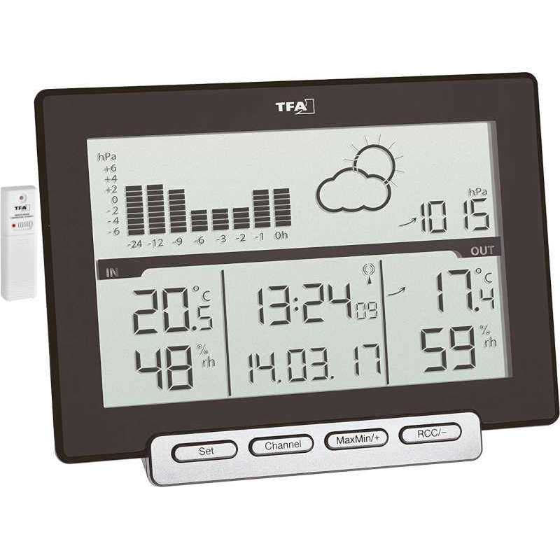 T-35.1139+4xLR6 Station Mto pression tempratures et hygromtries (avec piles) TFA