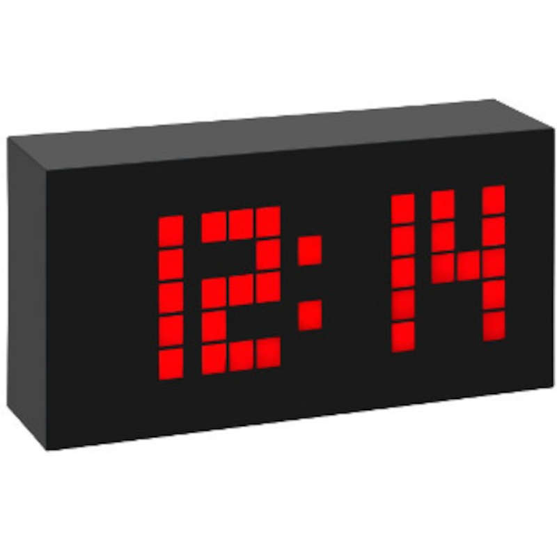 <h3>T602508 Horloge et reveil à affichage led géant, le TIME BLOCK avec Radiopilotage TFA<h3>