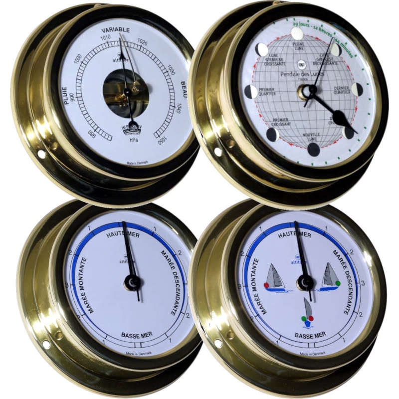 Alt-858 - ALTITUDE - Gamme Baromètre, Indicateur marée ou de phase de Lune  diam 127 mm