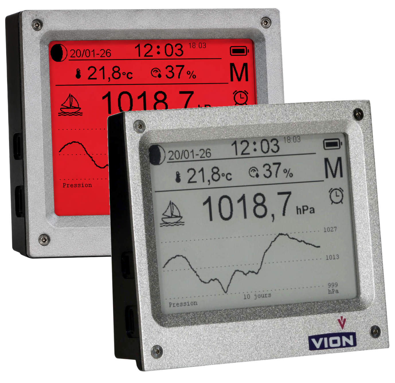 V-A4004-Tactile  Station M�t�o marine embarqu�e de pr�cision avec �cran tactile en fran�ais. VION