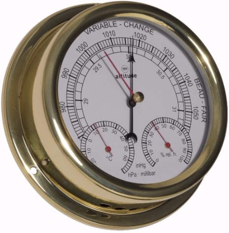 Alt-866-BTH Baromètre/Thermomètre/hygromètre marine boitier compact diam. 150 mm ALTITUDE