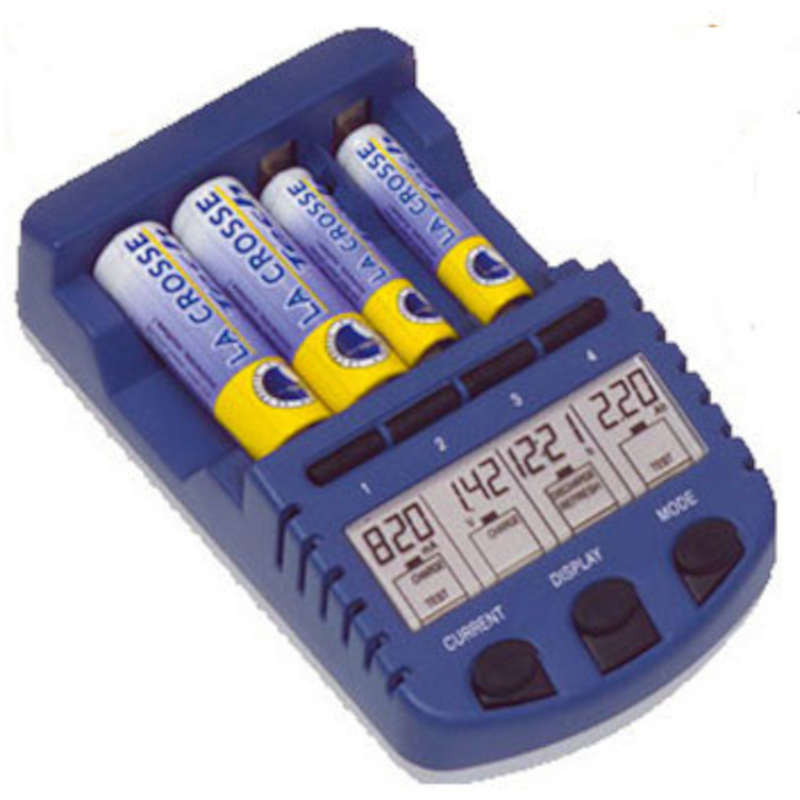 <---Cliquez sur l'image pour agrandir---> ° Chargeur de piles Intelligent, Universel, Ultra Rapide 3000 mAh Ref: °RS-1000-BLI LA CROSSE TECHNOLOGY ° Chargeur de piles Intelligent, Universel, Ultra Rapide 3000 mAh ref: °RS-1000-BLI LA CROSSE TECHNOLOGY