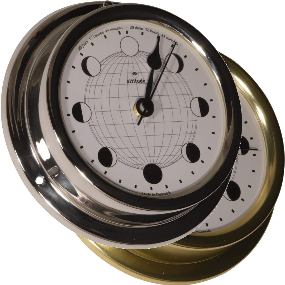 Alt-MOON-CLOCK Indicateur de phase de lune boitier marine 127 mm compact ALTITUDE
<---Cliquez sur l'image pour agrandir---> Alt-MOON-CLOCK Indicateur de phase de lune boitier marine 127 mm compact ALTITUDE