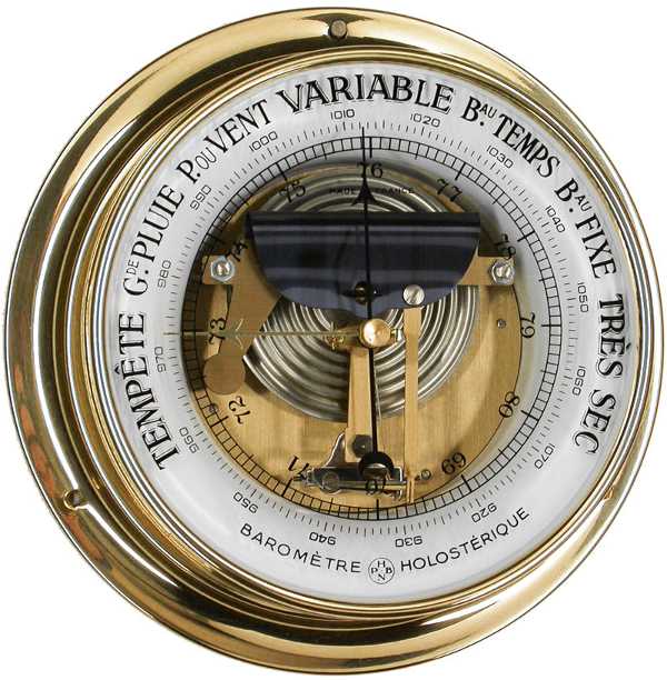 <---Cliquez sur l'image pour agrandir---> Baromètre Luxe à collerette diam. 155 mm Ref: N-1-12-BC NAUDET Baromètre Luxe à collerette diam. 155 mm ref: N-1-12-BC NAUDET