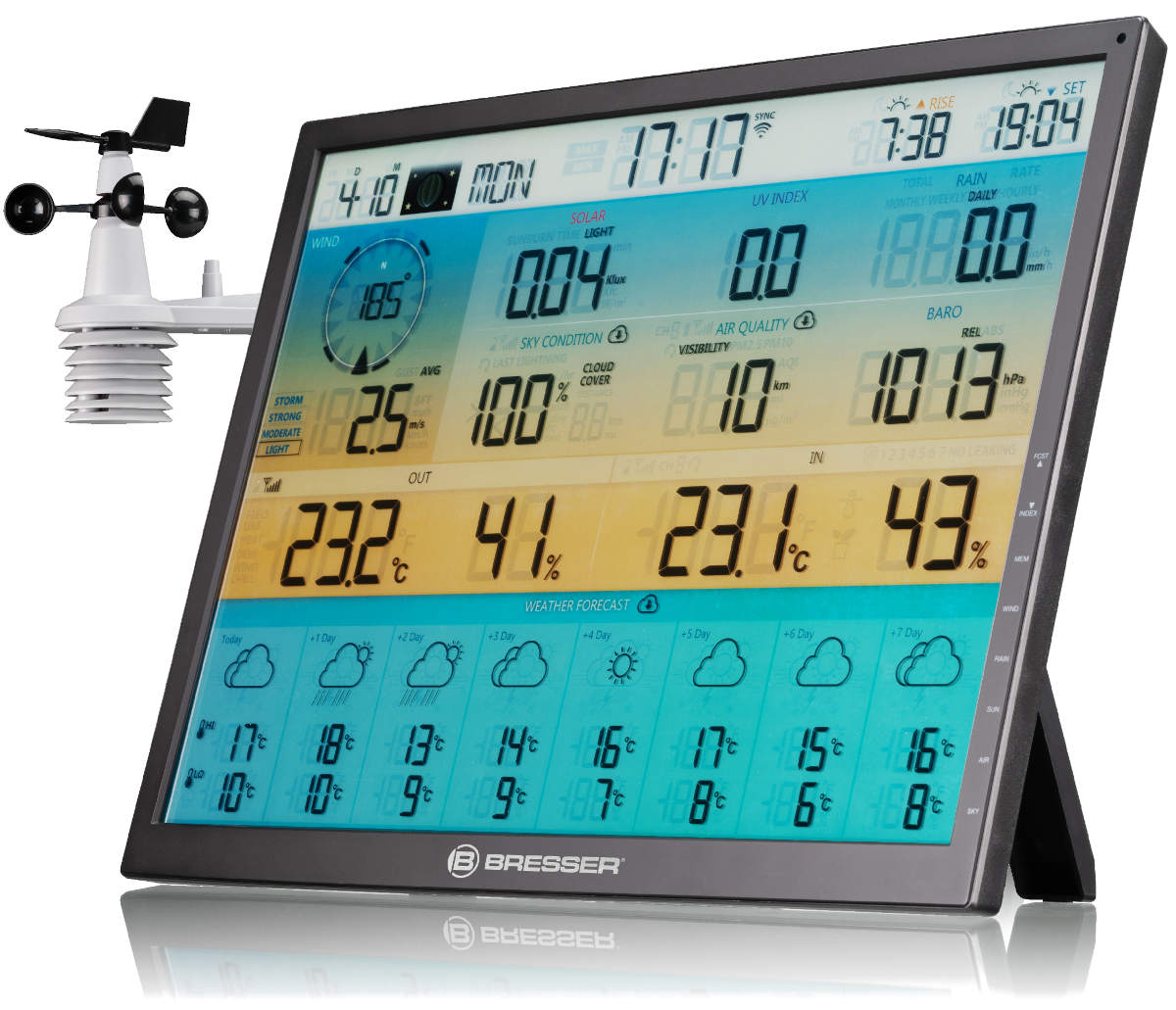 Station météo wifi prévisions sur 4 jours - BRESSER - En stock