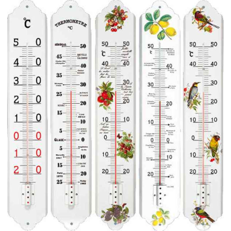 <---Cliquez sur l'image pour agrandir---> Thermomètre 680 mm métal émaillé décor au choix (68 cm ) Ref: BL-TE680 Thermomètre 680 mm métal émaillé décor au choix (68 cm ) ref: BL-TE680