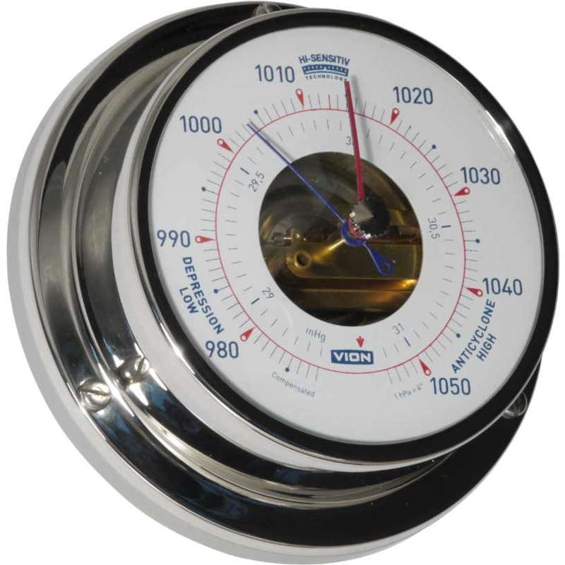 V-A-80 Baromtre  HI-SENS  ou indicateur de mare inox Hi-Sensitiv diam: 95 mm (mouvement apparent) VION