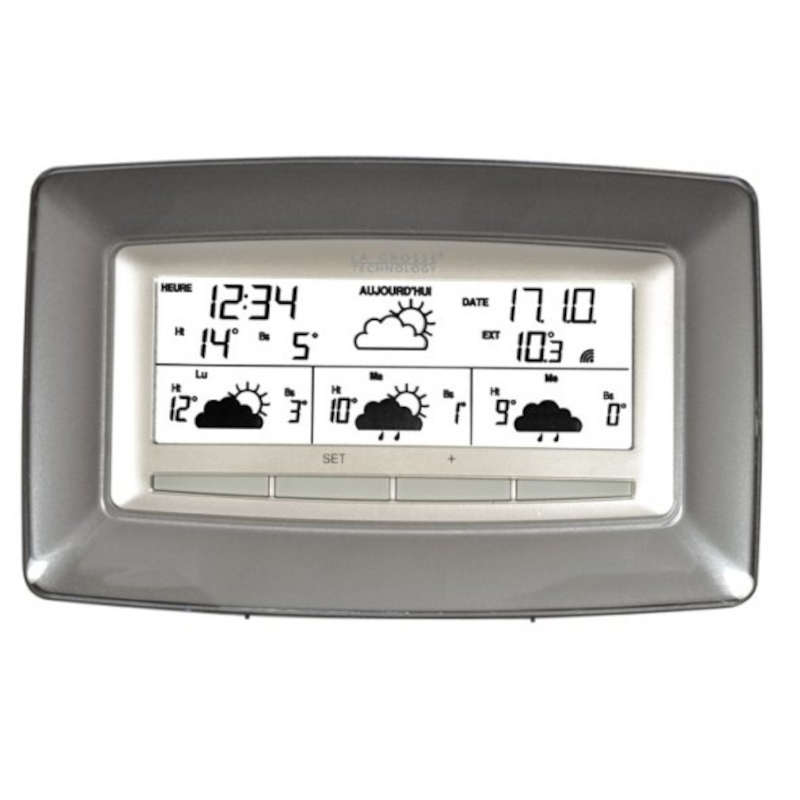 WD4005 Station Météo -STAR METEO- prévisions à 3 Jours format alongé LA CROSSE TECHNOLOGY
<---Cliquez sur l'image pour agrandir---> WD4005 Station Météo -STAR METEO- prévisions à 3 Jours format alongé LA CROSSE TECHNOLOGY