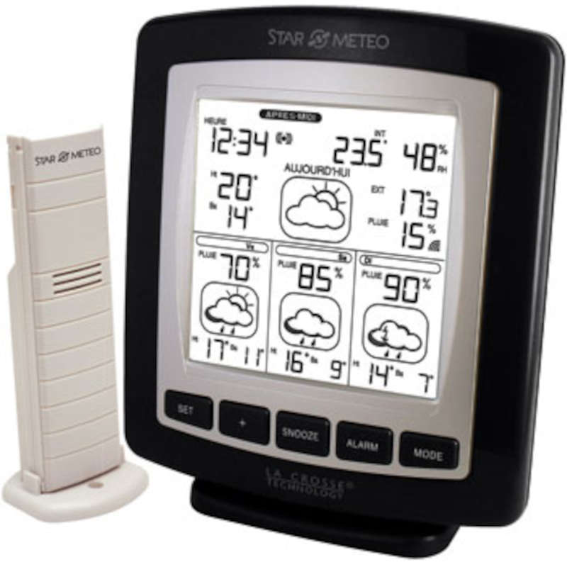 WD4601 Station Météo -STAR METEO- prévisions à 3 Jours + T° et %pluie LA CROSSE TECHNOLOGY
<---Cliquez sur l'image pour agrandir---> WD4601 Station Météo -STAR METEO- prévisions à 3 Jours + T° et %pluie LA CROSSE TECHNOLOGY