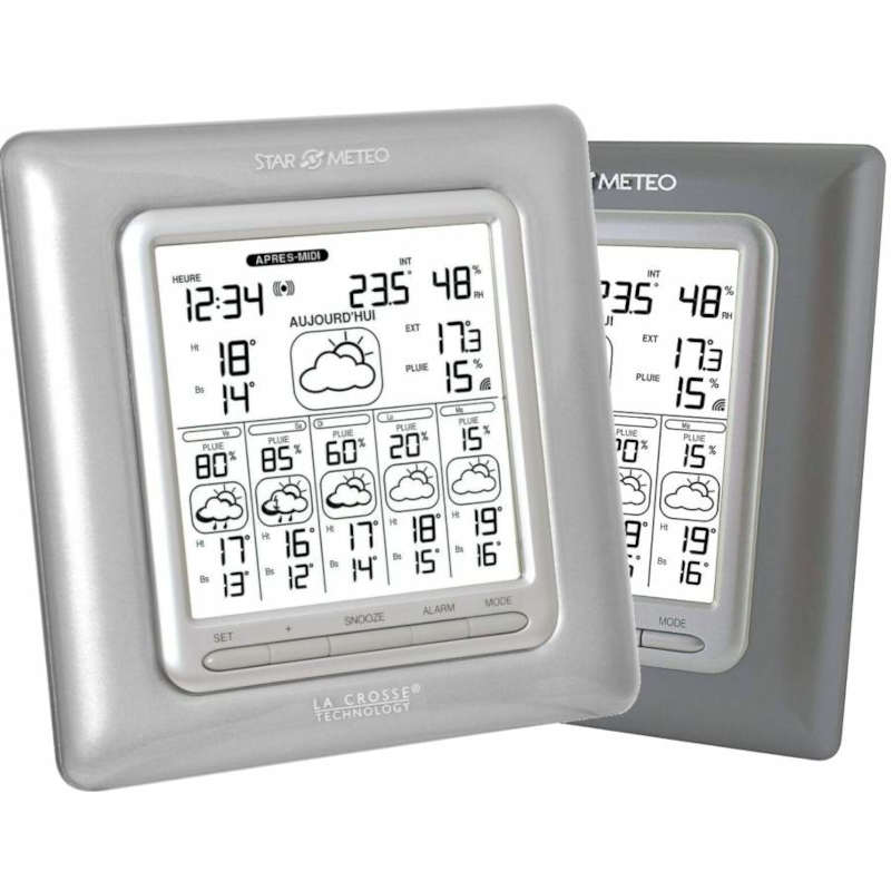 WD6003 Station Météo -STAR METEO- prévisions à 5 Jours Grand écran + T° et %pluie LA CROSSE TECHNOLOGY
<---Cliquez sur l'image pour agrandir---> WD6003 Station Météo -STAR METEO- prévisions à 5 Jours Grand écran + T° et %pluie LA CROSSE TECHNOLOGY