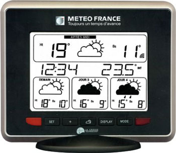 <---Cliquez sur l'image pour agrandir---> Station Météo -METEO FRANCE- prévisions à 3 Jours Ref: WD9530 LA CROSSE TECHNOLOGY Station Météo -METEO FRANCE- prévisions à 3 Jours ref: WD9530 LA CROSSE TECHNOLOGY