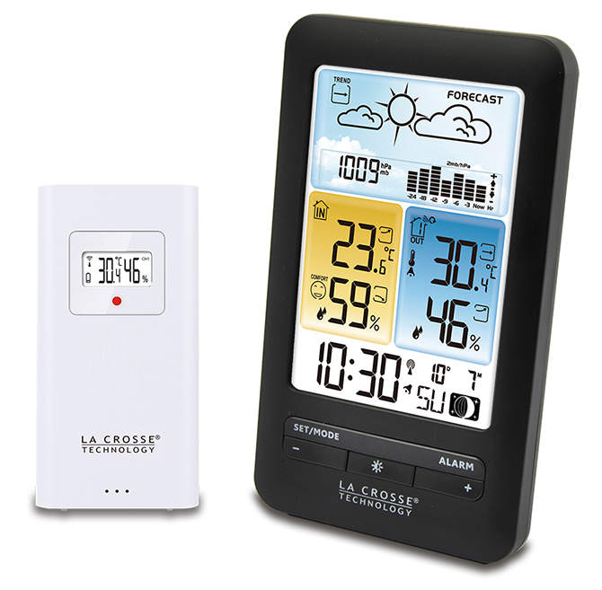 WS6212  Station M�t�o couleur avec graphique des pressions LA CROSSE TECHNOLOGY