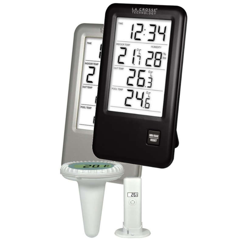 Thermomètre de piscine sans fil avec sonde supplémentaire ref: WS9068-IT 