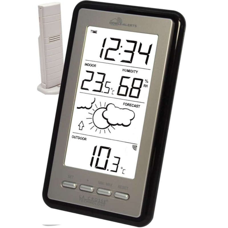 WS9130--IT+ - LA CROSSE TECHNOLOGY - Station Météo Thermo sans fil et mini  et maxi permanents (compatible Mobile Alerts)