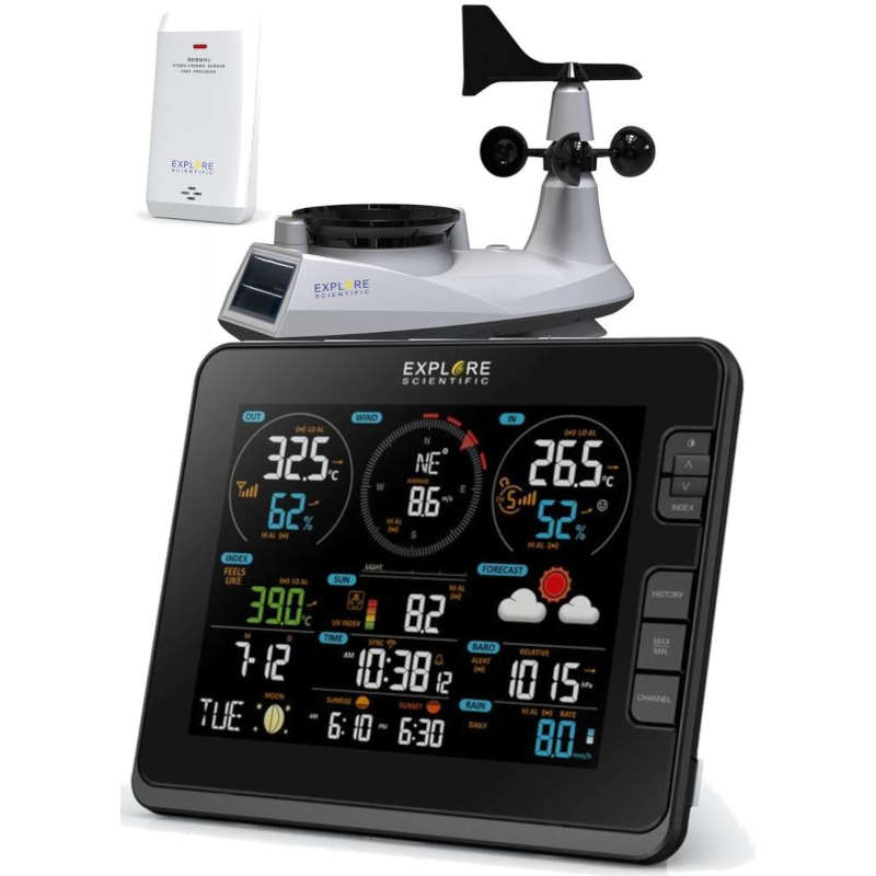 NB-WSX3001+5LR6+3R3 Station Météo Pro wifi avec pression, capteur 7 en 1 ventilé et solaire , UV et LUX BRESSER
<---Cliquez sur l'image pour agrandir---> NB-WSX3001+5LR6+3R3 Station Météo Pro wifi avec pression, capteur 7 en 1 ventilé et solaire , UV et LUX BRESSER