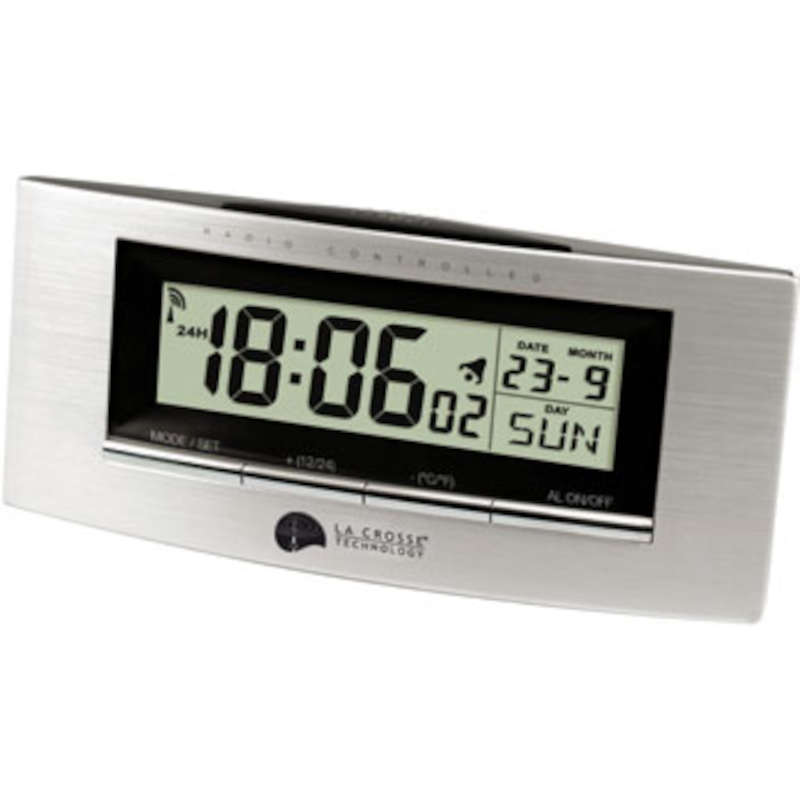 <---Cliquez sur l'image pour agrandir---> Réveil radio-piloté compact Ref: WT182 LA CROSSE TECHNOLOGY Réveil radio-piloté compact ref: WT182 LA CROSSE TECHNOLOGY